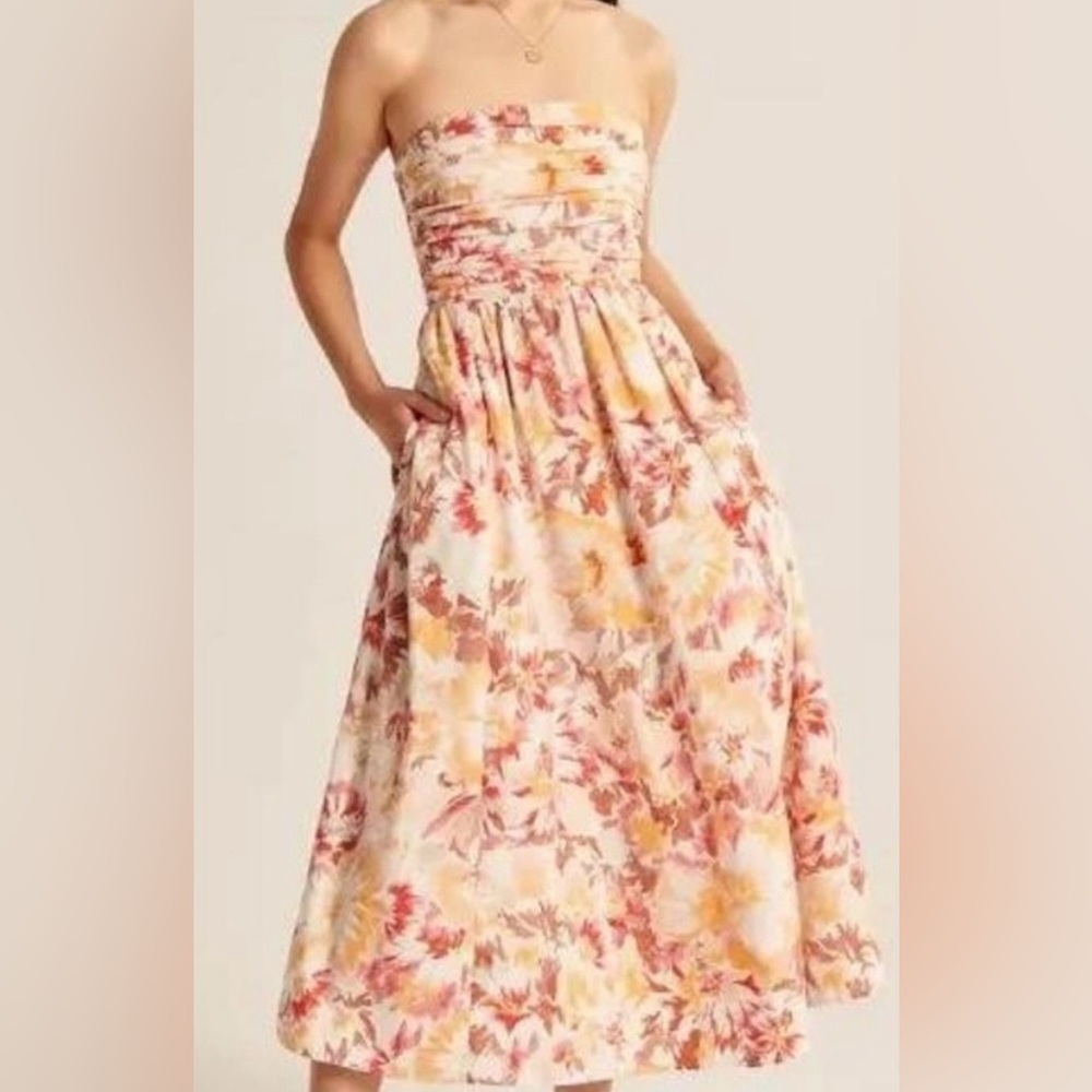 Abercrombie and Fitch poplin midi dress